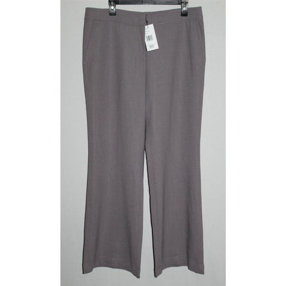 NWT Lafayette148 Trouser Wide Leg Pants Wool Blend Soapstone Size 14 H10126 - Picture 2 of 11